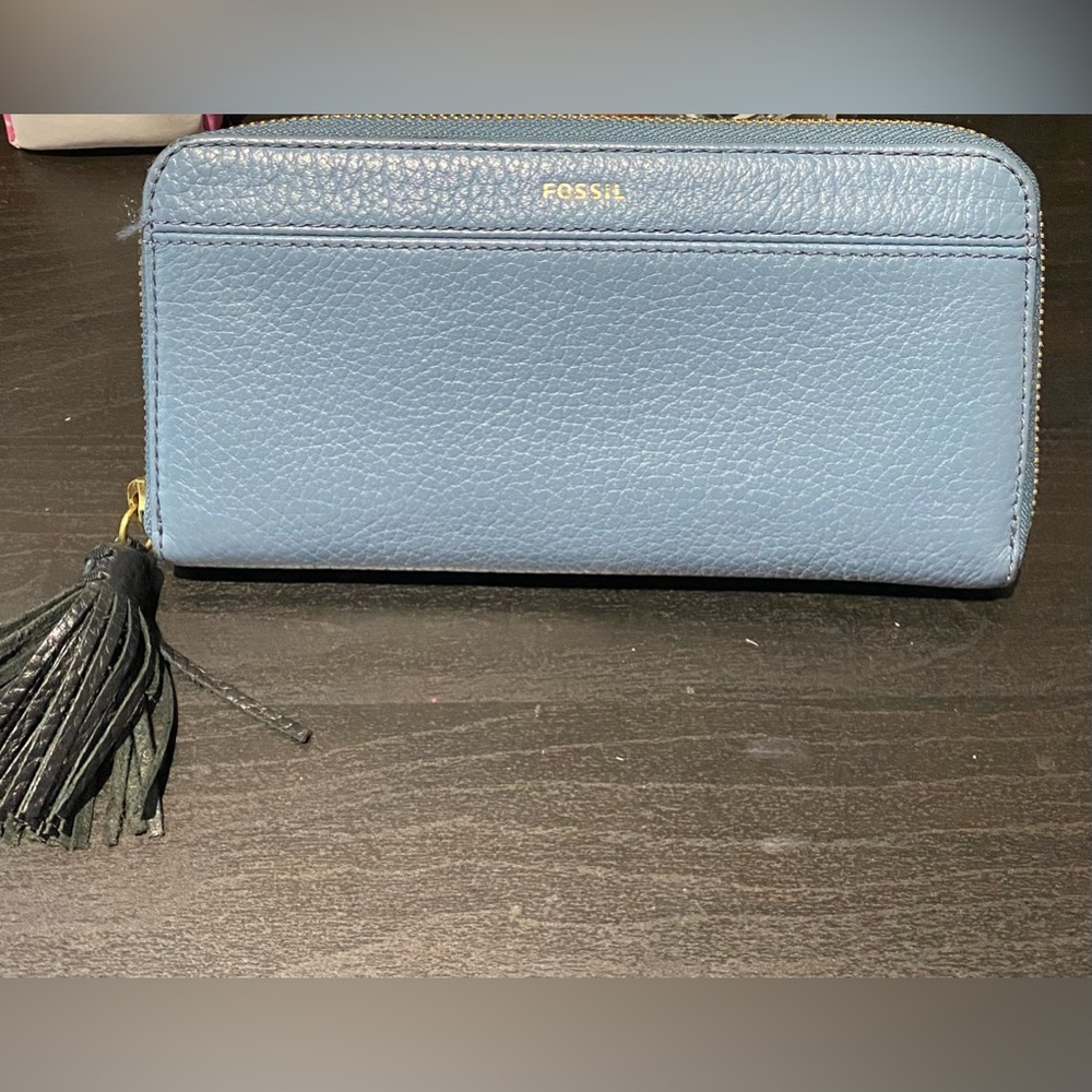 Fossil Wallet Light Blue